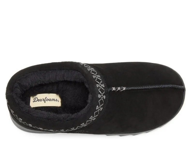 Slippers|Slippers>Dearfoams Doreen Suede Clog Slippers
