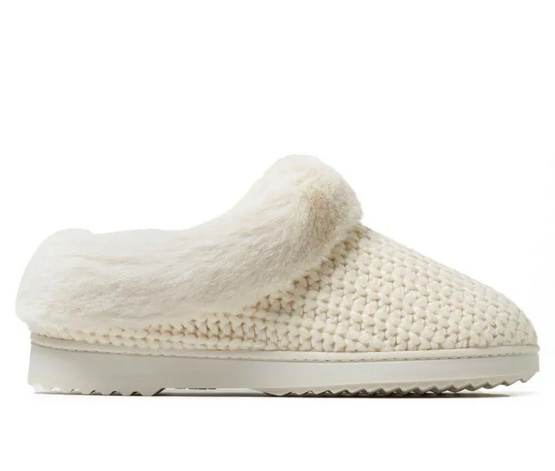 Slippers|Slippers>Dearfoams Hannah Festive Knit Clog Slippers