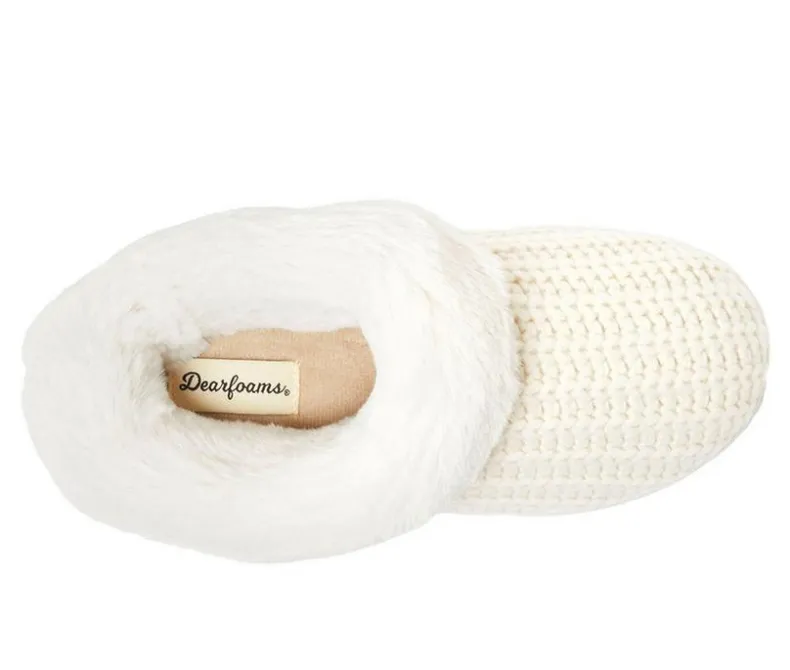 Slippers|Slippers>Dearfoams Hannah Festive Knit Clog Slippers