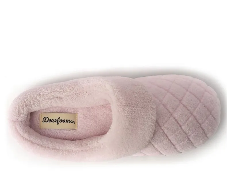 Slippers|Slippers>Dearfoams Libby Quilted Terry Clog Slippers