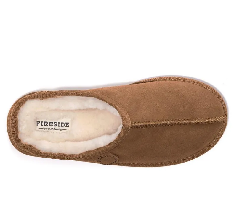 Slippers|Slippers>Fireside by Dearfoams Greta Genuine Shearling Clog Slippers