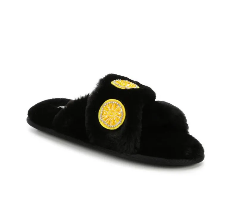 Slippers|Slippers>Jessica Simpson Lemon Plush Cross Band