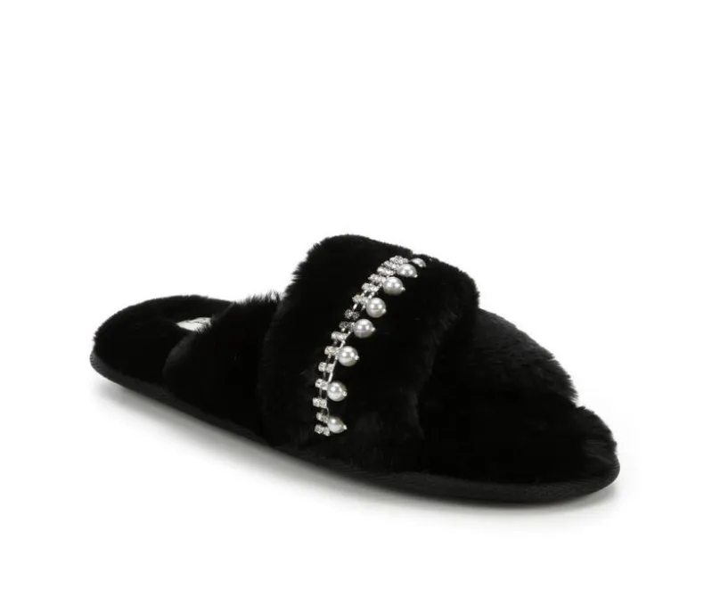 Slippers|Slippers>Jessica Simpson Pearl Fringe Cross Slide