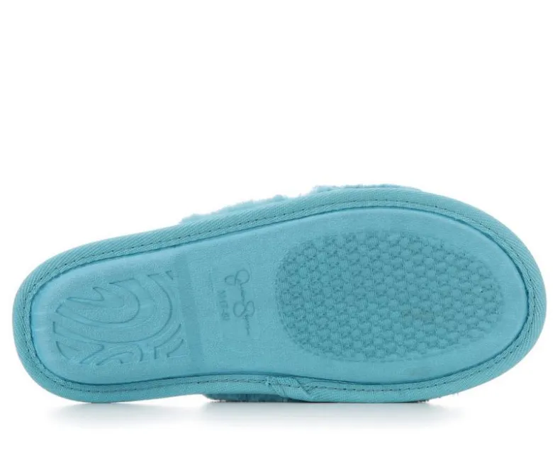 Slippers|Slippers>Jessica Simpson Plush Cross Slide w/ Western Studding
