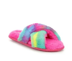 Slippers|Slippers>Jessica Simpson Tie Dye Plush Cross