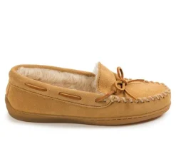 Slippers|Slippers>Minnetonka Women's Pile Lined Hardsole Moccasins