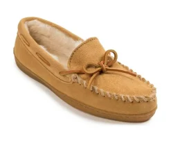 Slippers|Slippers>Minnetonka Women's Pile Lined Hardsole Moccasins