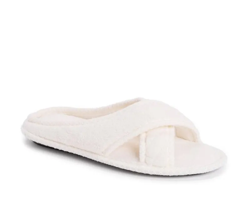 Slippers|Slippers>MUK LUKS Ada Micro Chenille Criss Cross Slippers