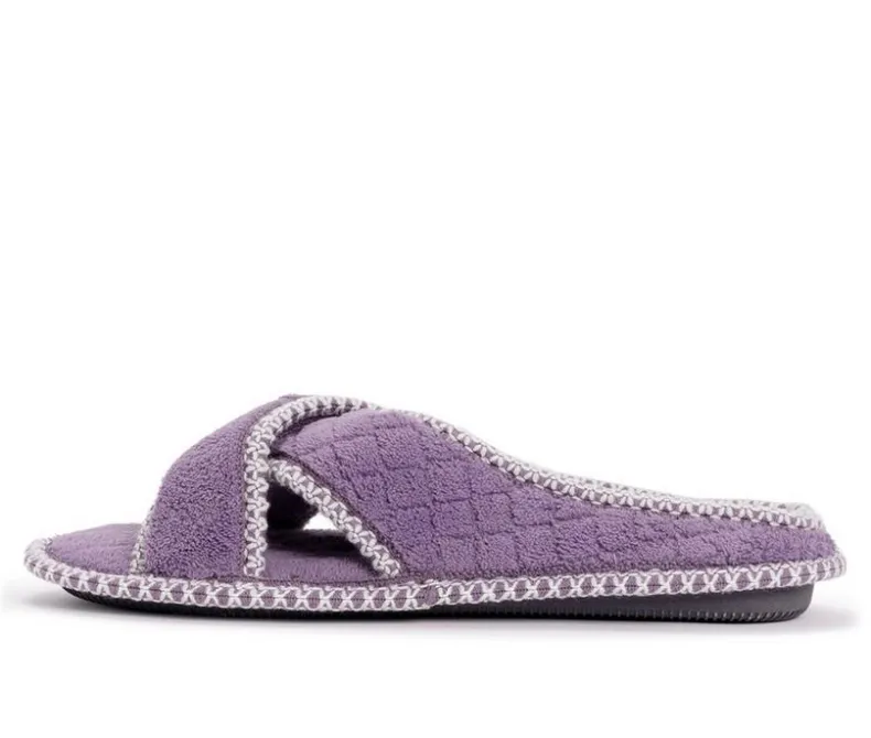 Slippers|Slippers>MUK LUKS Ada Micro Chenille Criss Cross Slippers
