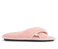 Slippers|Slippers>MUK LUKS Ada Micro Chenille Criss Cross Slippers