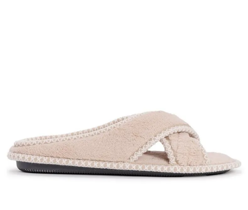 Slippers|Slippers>MUK LUKS Ada Micro Chenille Criss Cross Slippers