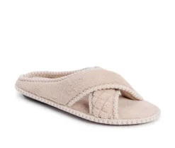 Slippers|Slippers>MUK LUKS Ada Micro Chenille Criss Cross Slippers