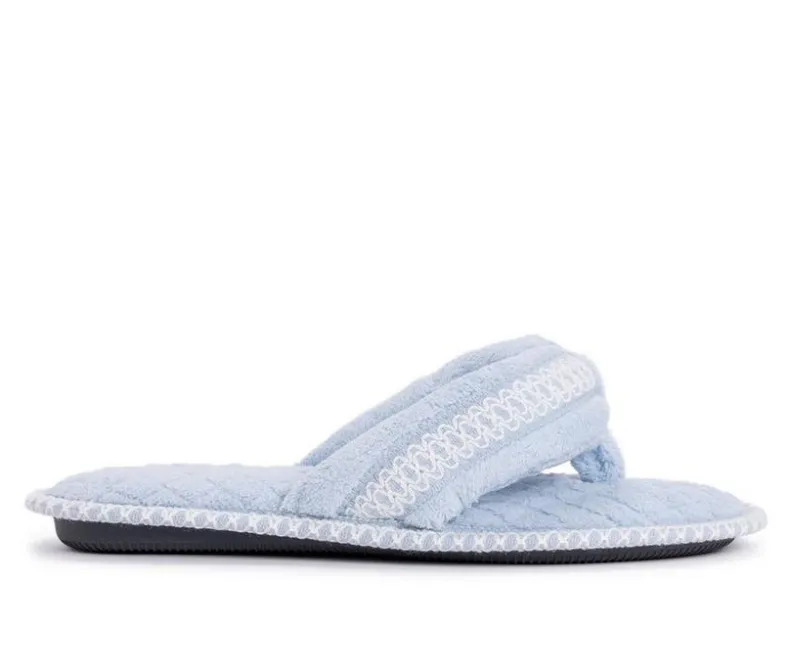 Slippers|Slippers>MUK LUKS Darlene Micro Chenille Thong Slippers