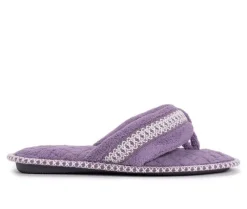 Slippers|Slippers>MUK LUKS Darlene Micro Chenille Thong Slippers