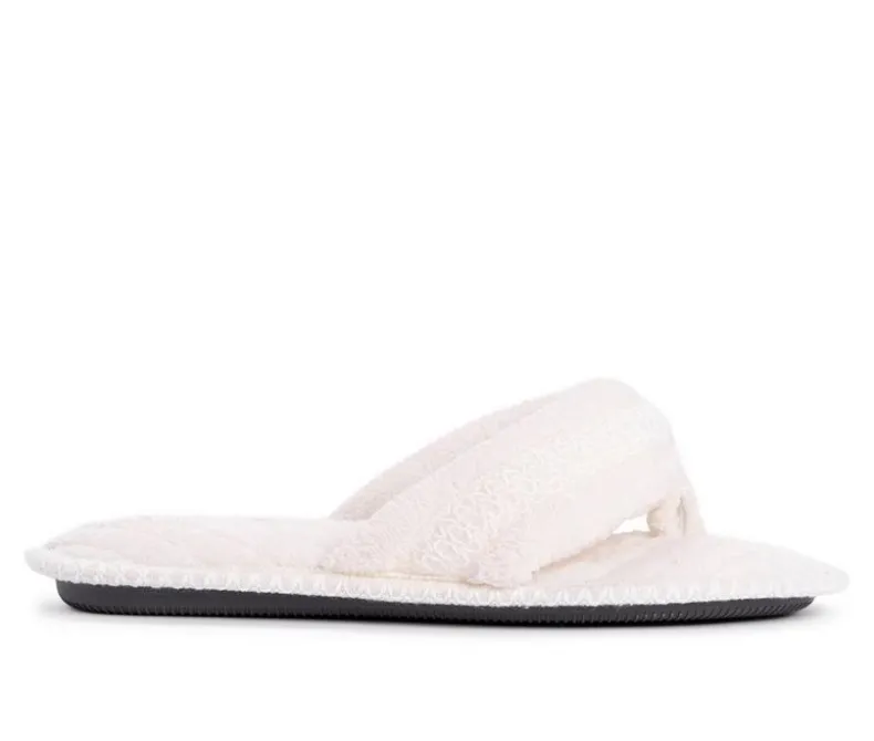 Slippers|Slippers>MUK LUKS Darlene Micro Chenille Thong Slippers