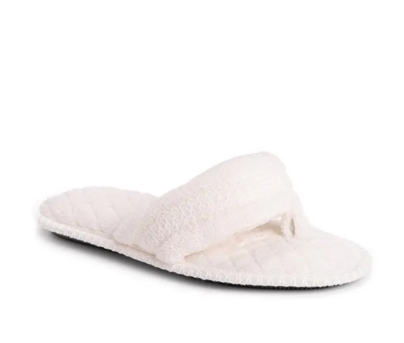 Slippers|Slippers>MUK LUKS Darlene Micro Chenille Thong Slippers