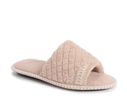 Slippers|Slippers>MUK LUKS Sally Micro Chenille Open Toe Scuff Slippers