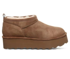 Cozy>Bearpaw Women's Retro Super Short Vegan Platform Winter Booties