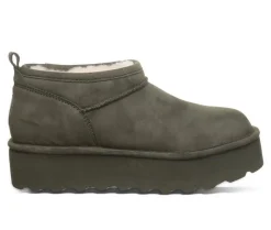 Cozy>Bearpaw Women's Retro Super Short Vegan Platform Winter Booties