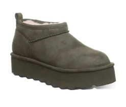 Cozy>Bearpaw Women's Retro Super Short Vegan Platform Winter Booties