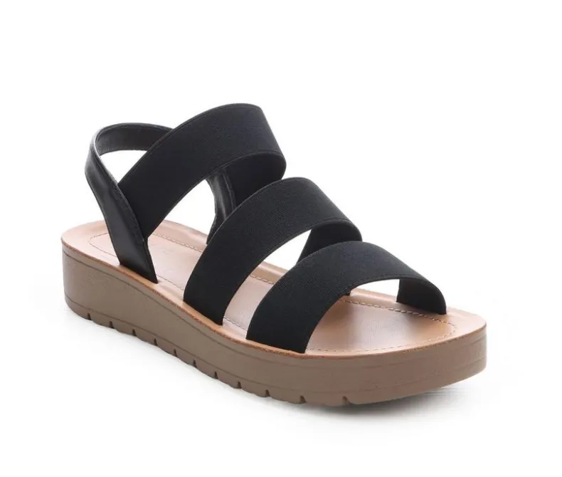 Sandals>Blue Aura Women's Button Sandals
