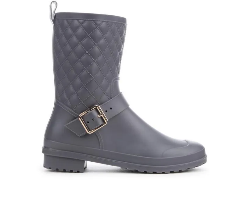 Boots & Booties>Capelli New York Women's Solid Quilted Rain Boots