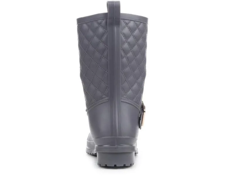 Boots & Booties>Capelli New York Women's Solid Quilted Rain Boots