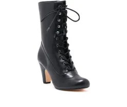 Lace Up|Dress>Chelsea Crew Women's Claire Lace Up Mid Calf Booties