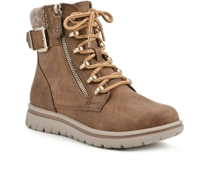 Lace Up>Cliffs by White Mountain Women's Hearten Lace Up Booties