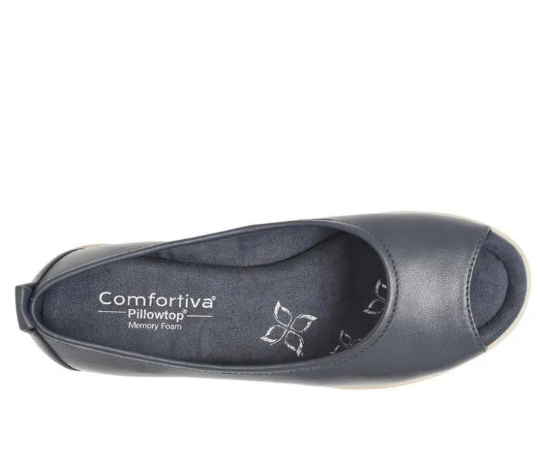 Flats>Comfortiva Women's Pratima Peep Toe Flats