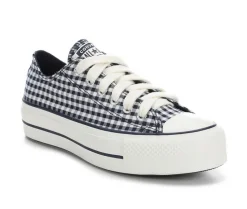 Platform|Fashion & Lifestyle>Converse Women's Chuck Taylor All Star Lift Ox Gingham Platform Sneakers