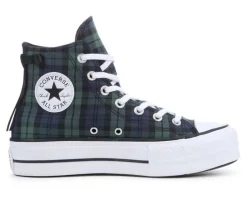Platform|Athletics & Sneakers>Converse Women's Ctas Lift High Plaid Sneakers