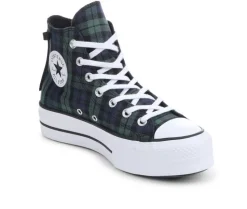 Platform|Athletics & Sneakers>Converse Women's Ctas Lift High Plaid Sneakers