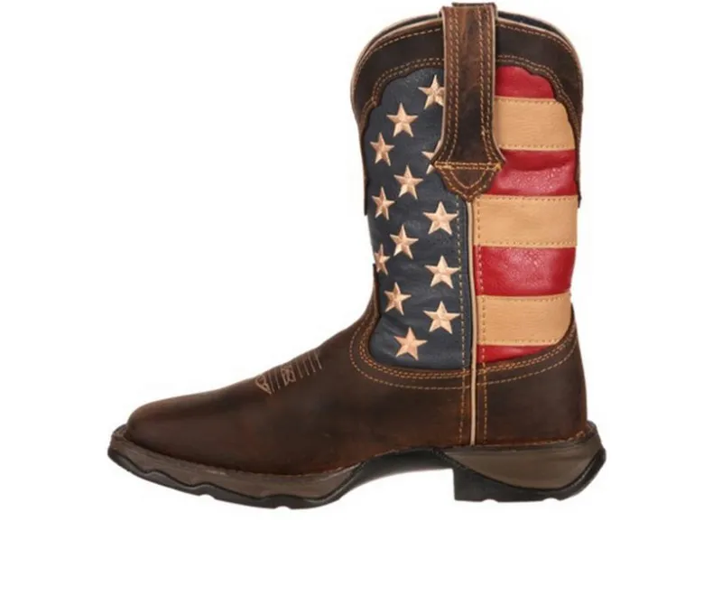 Cowboy & Western>Durango Women's Patriotic Pull On Western Flag Cowboy Boots