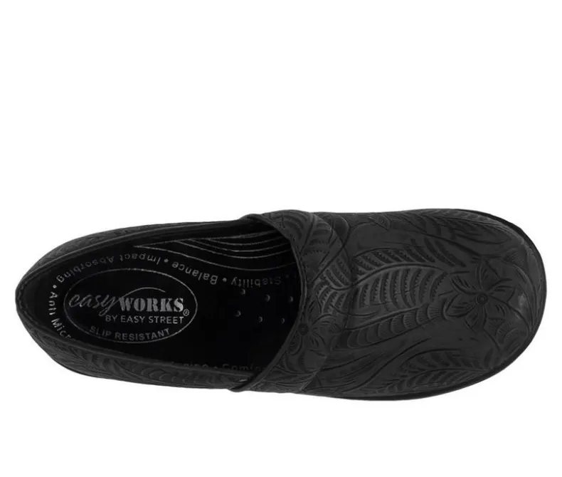 Clogs & Mules>Easy Works by Easy Street Women's Lyndee Black Tool Safety Shoes