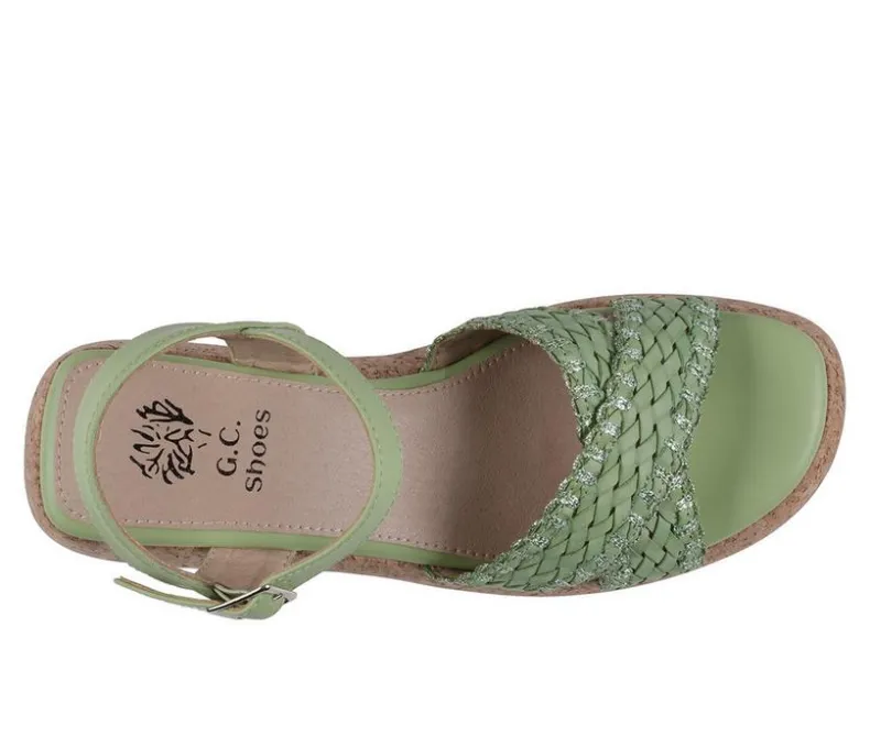 Pumps & Heels>GC Shoes Women's Lucy Platform Wedge Sandals