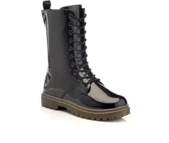 Lace Up>Henry Ferrara Women's B905 Mid Calf Combat Boots
