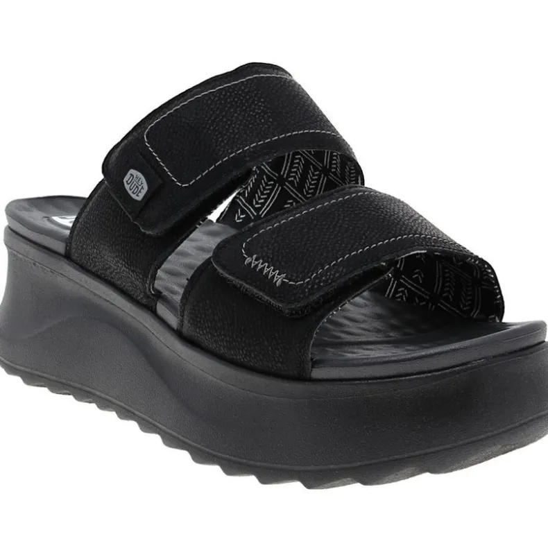 Sandals>HEYDUDE Women's Delray Slide Classic Platform Wedge Sandals