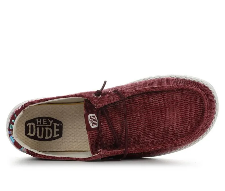 Boat Shoes & Slip-Ons>HEYDUDE Women's Wendy Corduroy Leo Casual Shoes