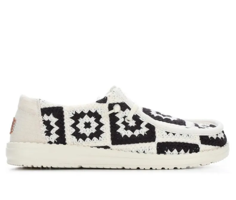 Boat Shoes & Slip-Ons>HEYDUDE Women's Wendy Cottage Crochet Casual Shoes