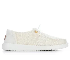Boat Shoes & Slip-Ons>HEYDUDE Women's Wendy Crochet Lace Casual Shoes