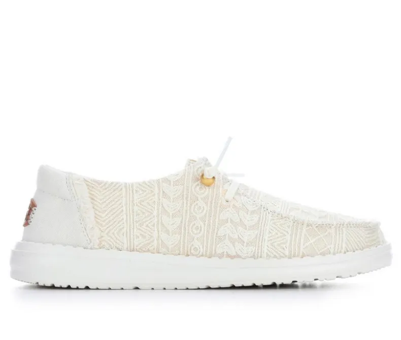 Boat Shoes & Slip-Ons>HEYDUDE Women's Wendy Crochet Lace Casual Shoes
