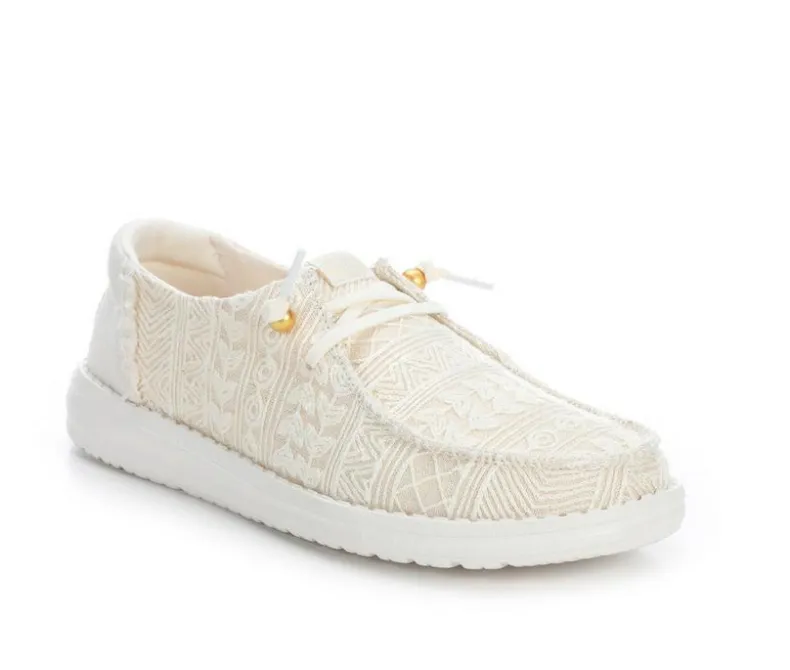 Boat Shoes & Slip-Ons>HEYDUDE Women's Wendy Crochet Lace Casual Shoes