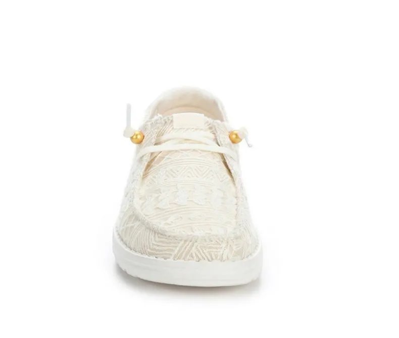 Boat Shoes & Slip-Ons>HEYDUDE Women's Wendy Crochet Lace Casual Shoes