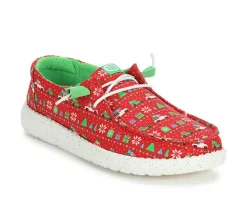 Boat Shoes & Slip-Ons>HEYDUDE Women's Wendy Holiday Sweater Slip-on Shoes