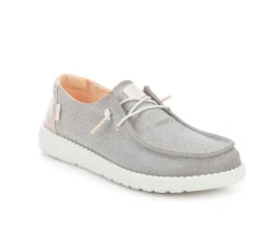 Boat Shoes & Slip-Ons>HEYDUDE Women's Wendy Metallic Sparkle Casual Shoes