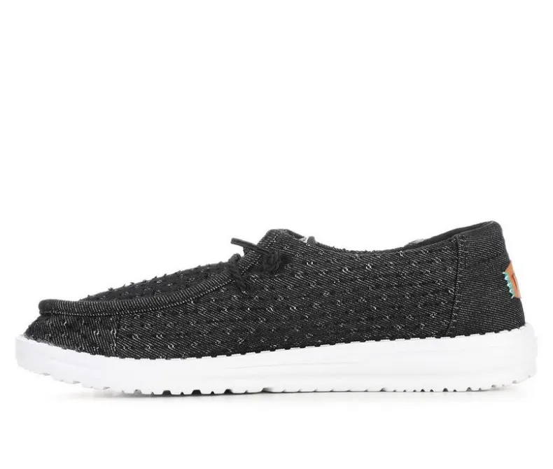 Boat Shoes & Slip-Ons>HEYDUDE Women's Wendy Perf Canvas Casual Shoes