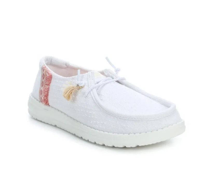 Boat Shoes & Slip-Ons>HEYDUDE Women's Wendy Perf Canvas Casual Shoes