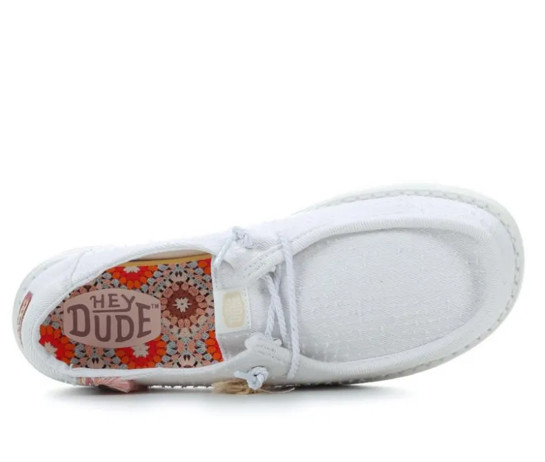 Boat Shoes & Slip-Ons>HEYDUDE Women's Wendy Perf Canvas Casual Shoes