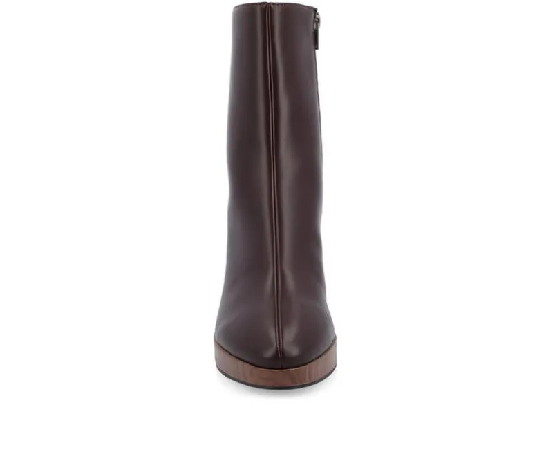 Dress>Journee Collection Women's Romer Block Heeled Platform Booties